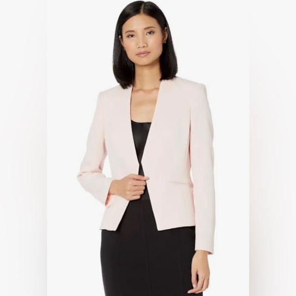 Calvin Klein Women's Rose Pink Asymmetric Novelty Jacket - Picture 1 of 10
